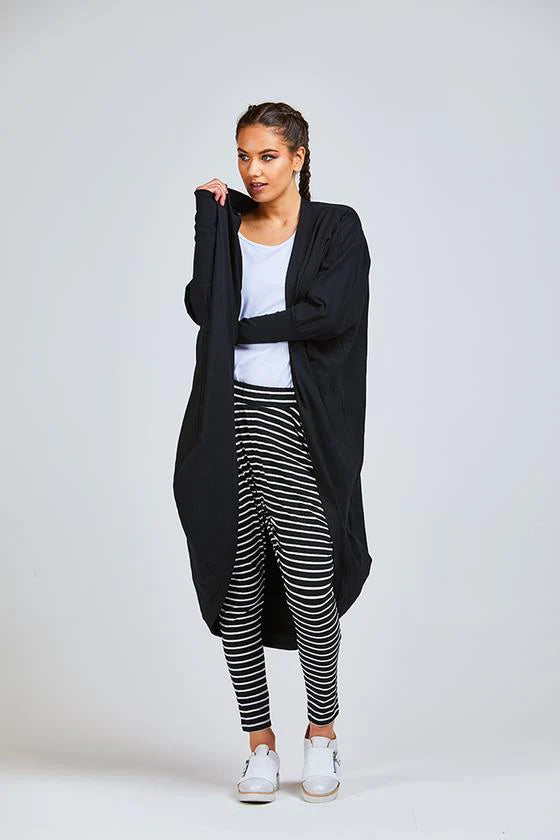 Pretty Basic - BLACK EVERYLOVE CARDI - LONG