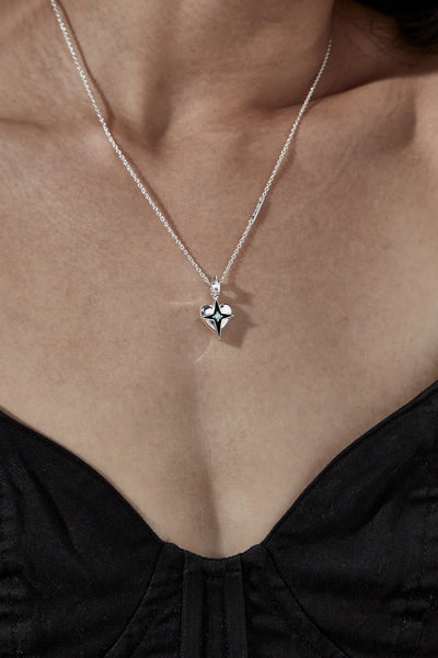 STOLEN - CELESTIAL HEART NECKLACE - SILVER/TOPAZ