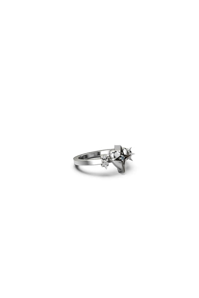 STOLEN - CELESTIAL HEART RING - SILVER/TOPAZ