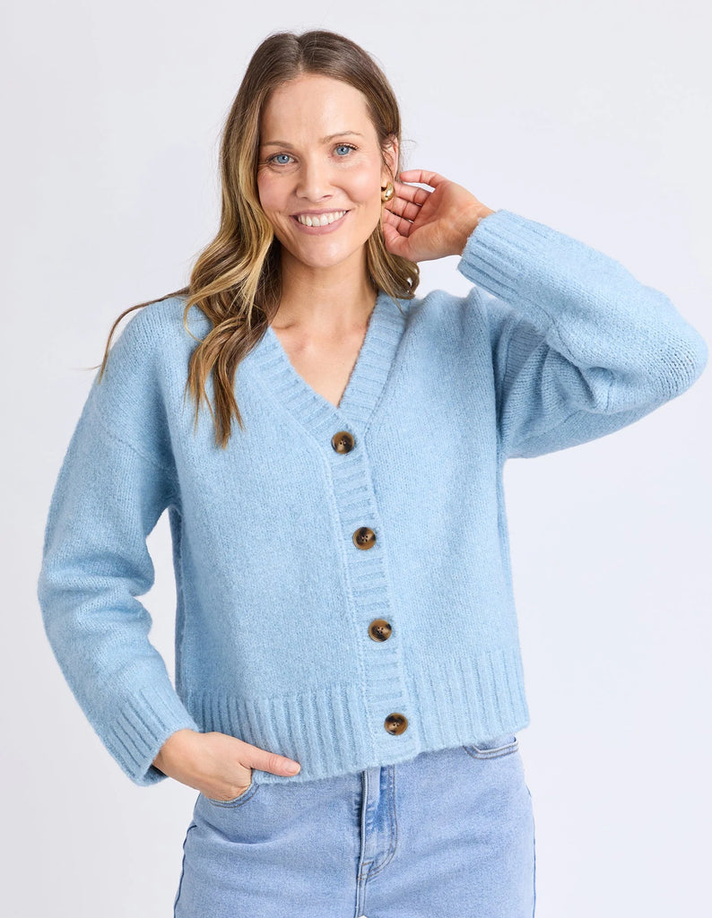 Foxwood - JENSEN BUTTON CARDI - CELESTIAL BLUE