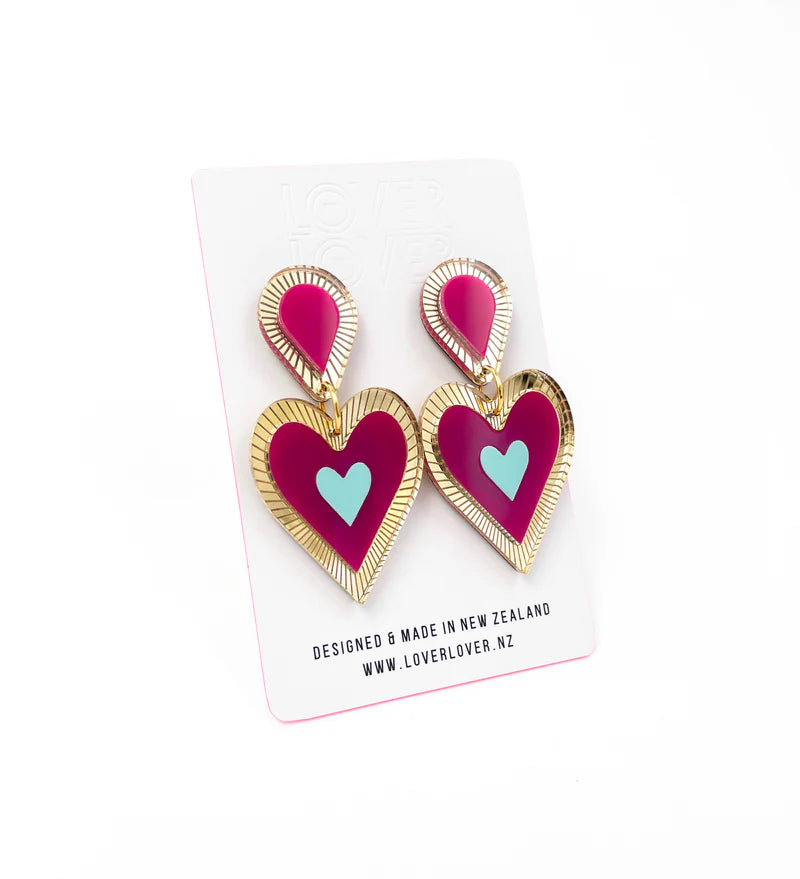 LOVER LOVER FREINA SINGLE DROP - BERRY/SEAFOAM