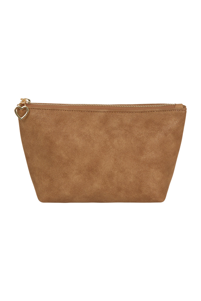 CURATE - KISS + MAKEUP BAG - TAN