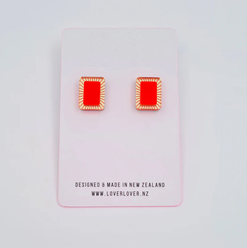 LOVER LOVER - CHRISSY STUD - RED/GOLD