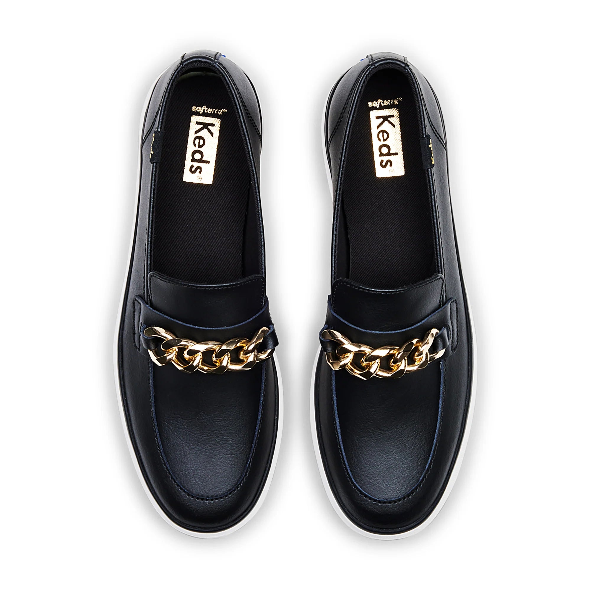 KEDS - Triple Decker Loafer - Leather - Black/Gold