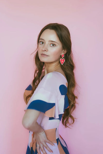 LOVER LOVER FREINA SINGLE DROP PINK-APRICOT