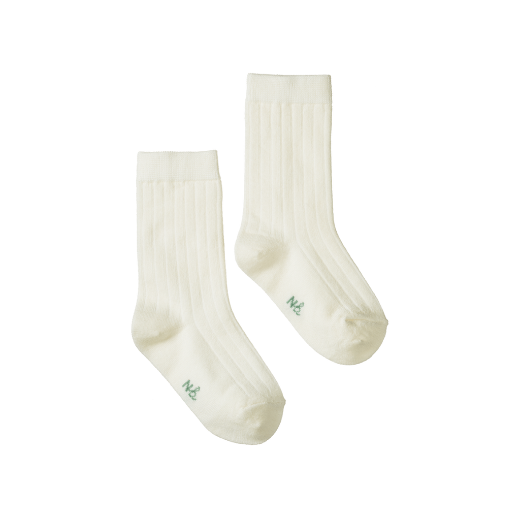 Nature Baby -ORGANIC WOOL RIB SOCKS - NATURAL