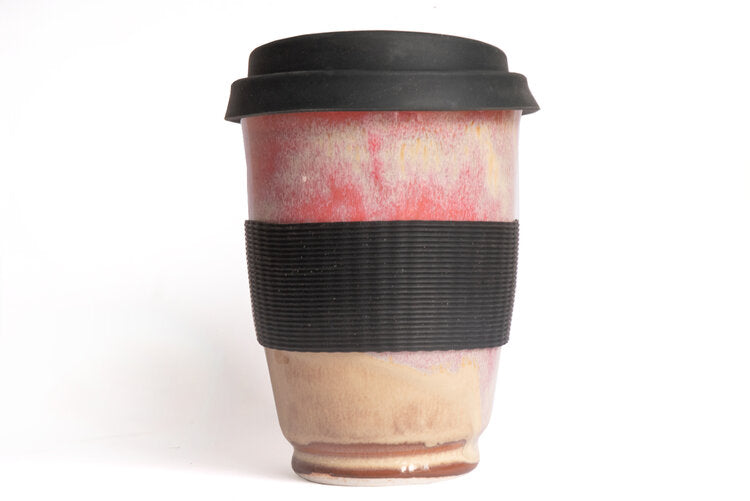 Westcost Stoneware Reusable Travel Cup Silicone Heat Band