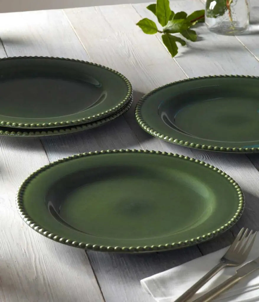 MM Linen - BOBBLE Side Plate Green