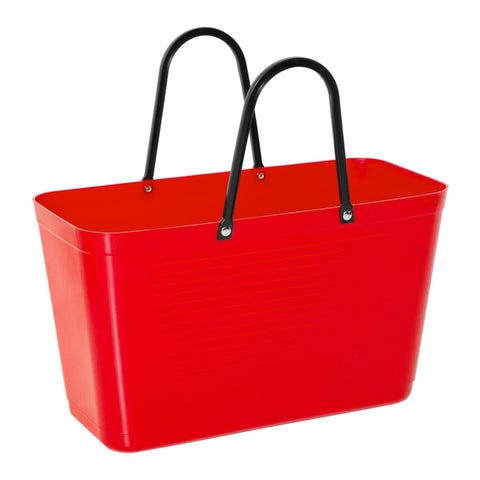 Large RED Hinza Bag - Green Plastic