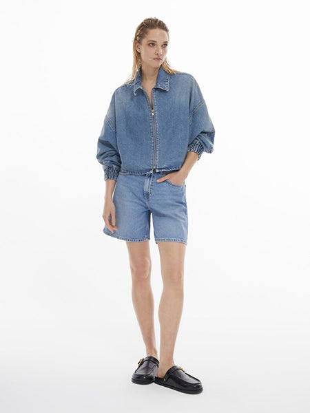 LTB  MENCIA CROP JACKET - LINNIE WASH