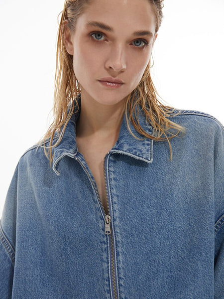 LTB  MENCIA CROP JACKET - LINNIE WASH