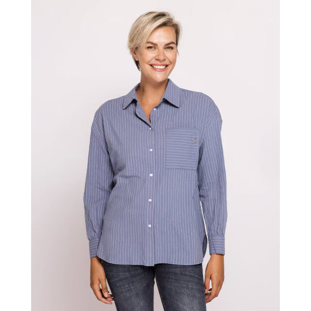 ZHRILL - WILLOW BLOUSE - BLUE