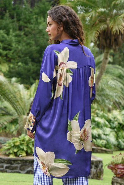 CURATE SOMETHING BORROWED SHIRT - BLUE ORCHID