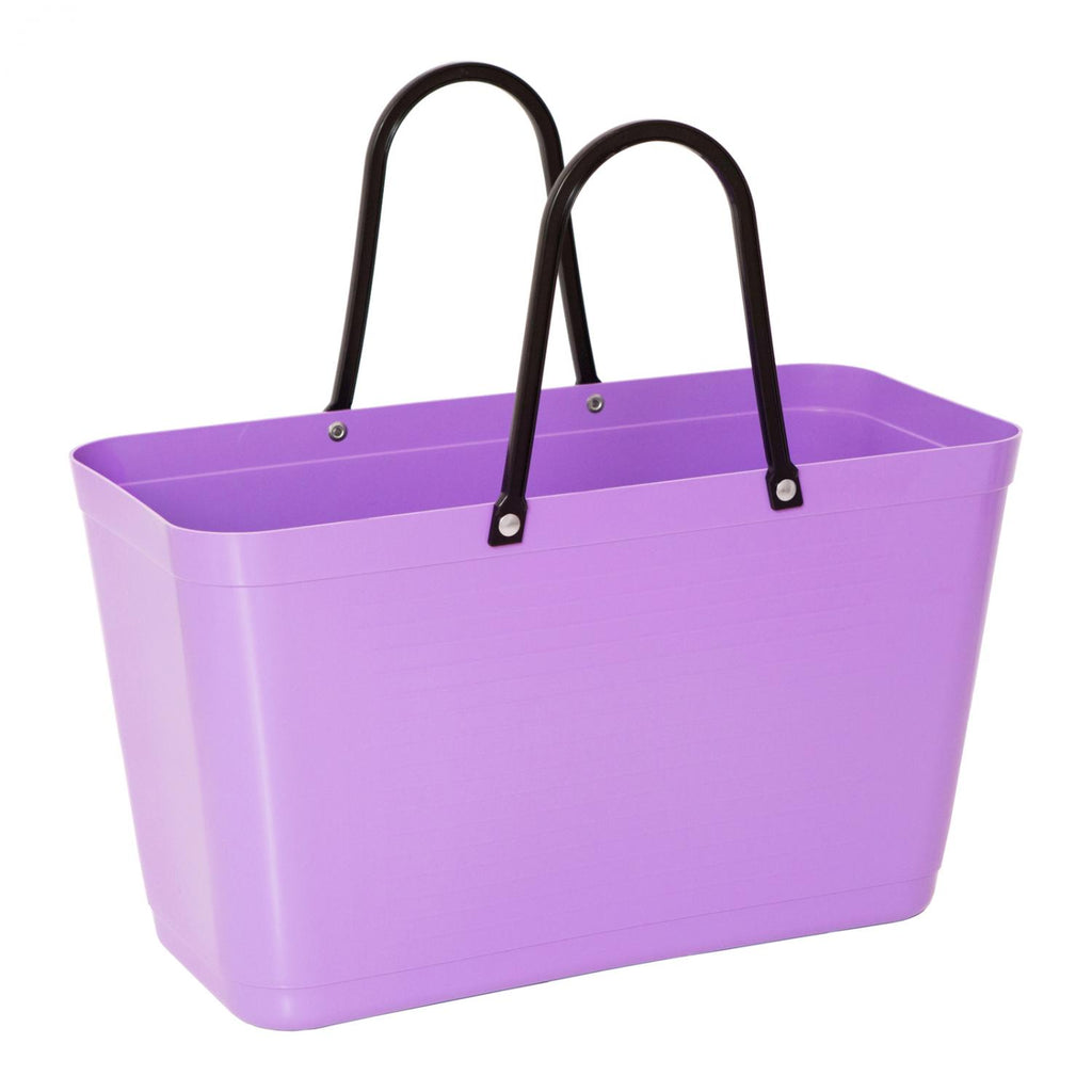Large PURPLE Hinza Bag - Green Plastic
