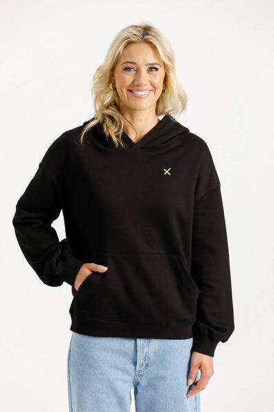 Homelee ALPINE ELLIOT HOODIE - Black w Gold X
