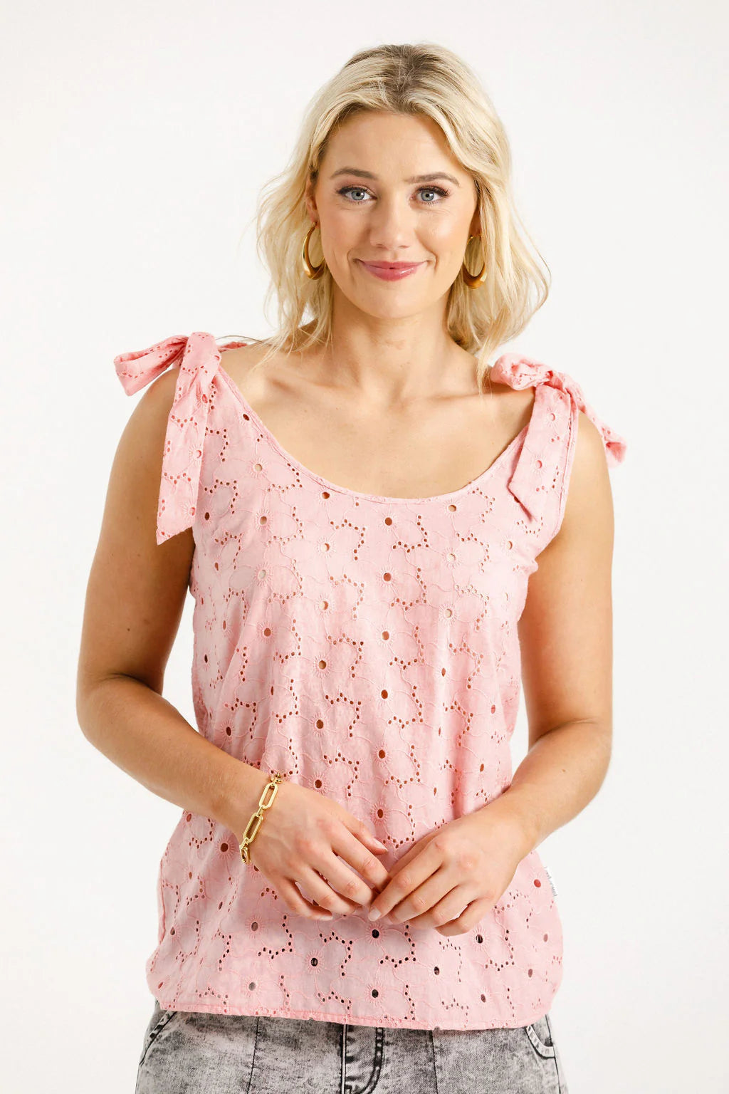 Homelee  ANDI TOP - PINK BLOOMS
