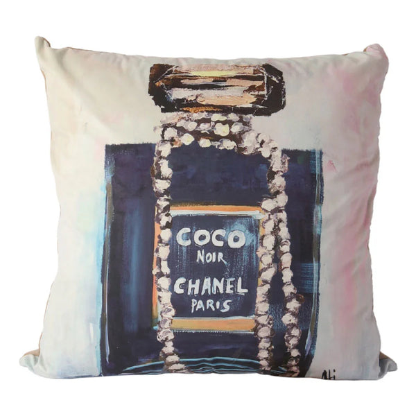 Le Forge - ART CUSHION - VELVET BLACK - COCO CHANEL