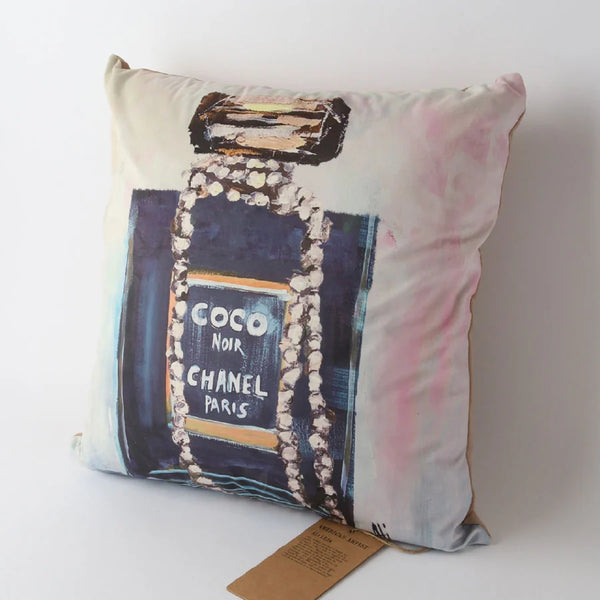 Le Forge - ART CUSHION - VELVET BLACK - COCO CHANEL