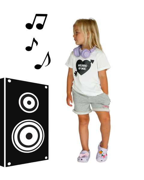 POP FACTORY - CASUAL TEE - MUSIC & ME WHITE