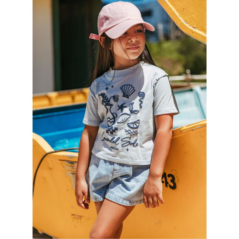 EVE GIRL - LUCE DEL SOLE TEE - BLUE