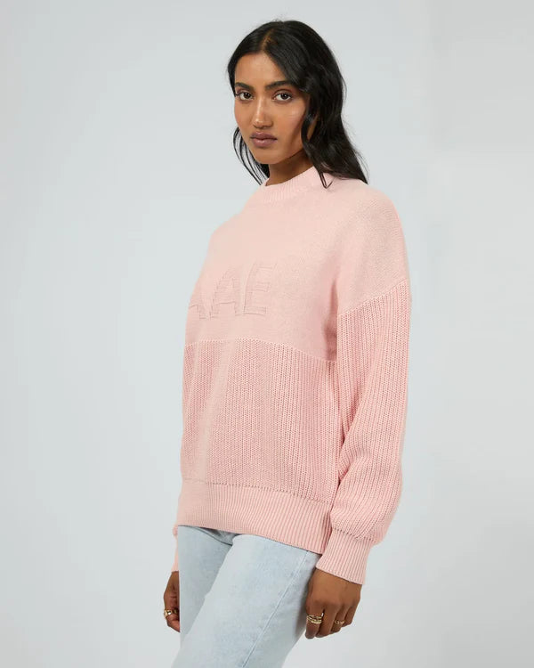 AAE Vital Washed Knit Crew - Pink