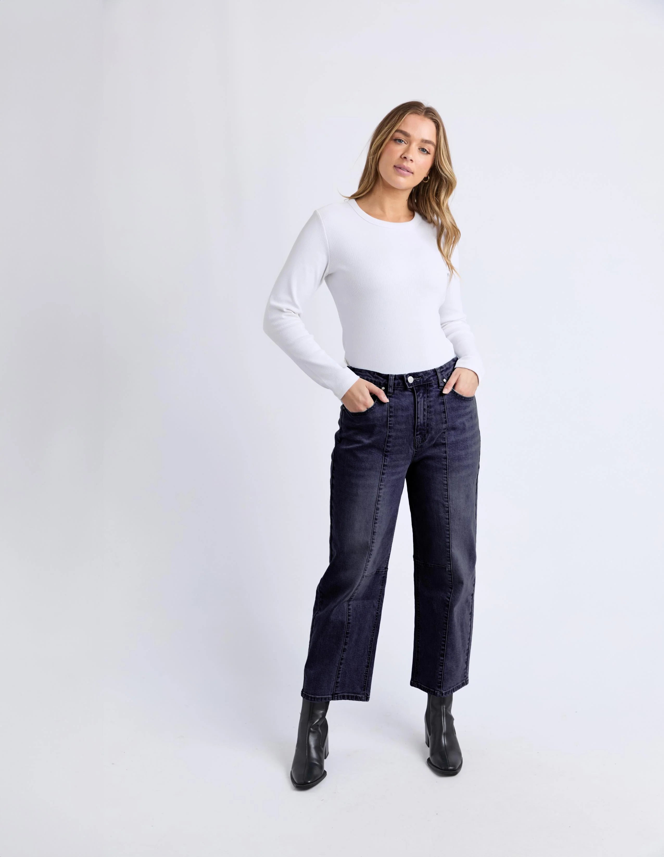 Foxwood - AMBROSE BARREL JEAN - INDIGO DENIM