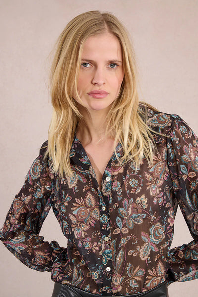 MOLLY BRAKEN - WOVEN SHIRT - BLACK AMALIA