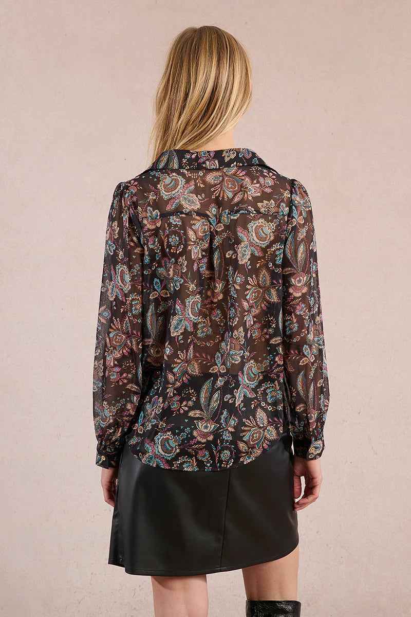 MOLLY BRAKEN - WOVEN SHIRT - BLACK AMALIA