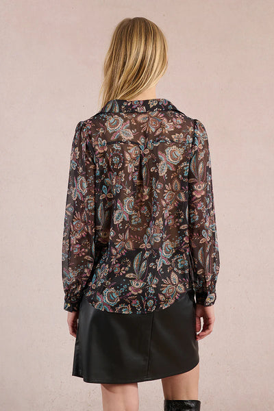 MOLLY BRAKEN - WOVEN SHIRT - BLACK AMALIA