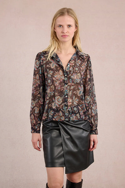MOLLY BRAKEN - WOVEN SHIRT - BLACK AMALIA