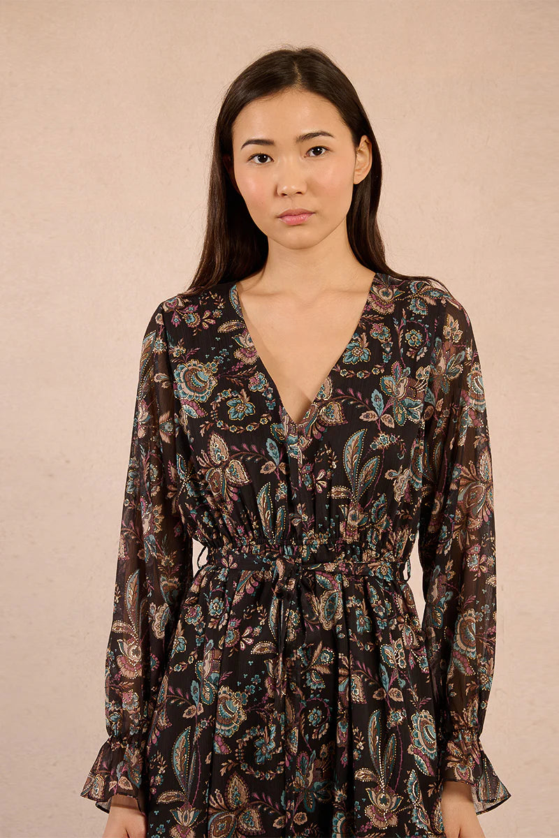 MOLLY BRAKEN - WOVEN DRESS - BLACK AMALIA