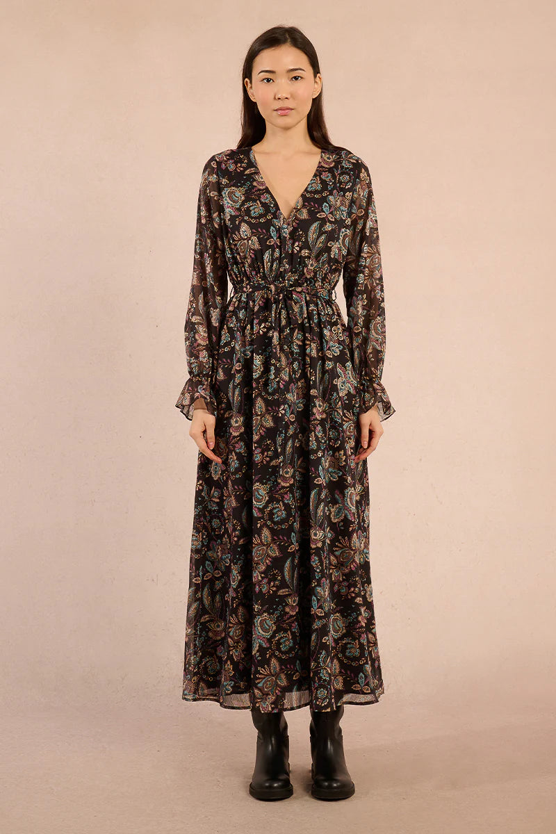 MOLLY BRAKEN - WOVEN DRESS - BLACK AMALIA