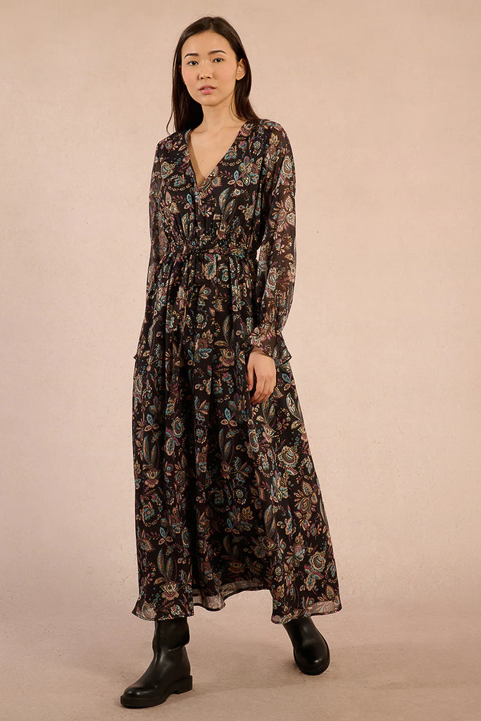 MOLLY BRAKEN - WOVEN DRESS - BLACK AMALIA
