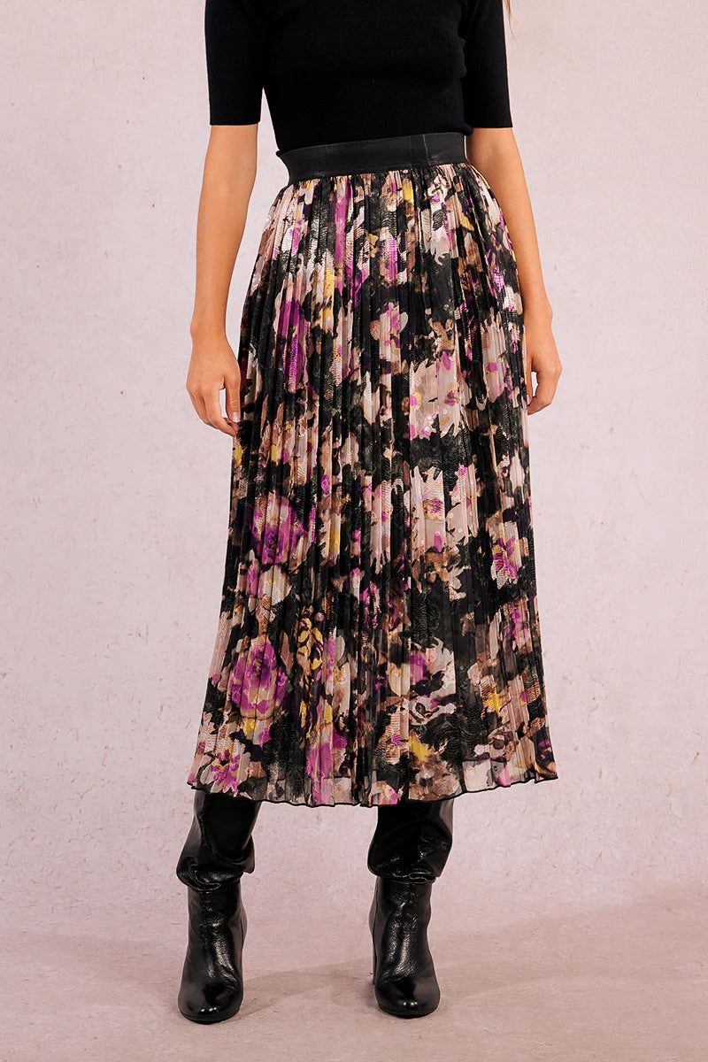 MOLLY BRAKEN - WOVEN SKIRT - BLACK CLOTILDE