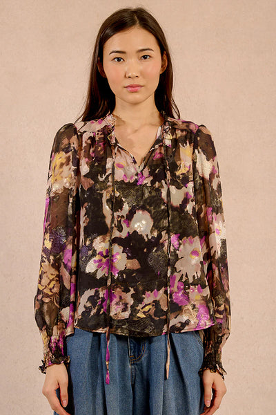 MOLLY BRAKEN - WOVEN BLOUSE - BLACK CLOTILDE