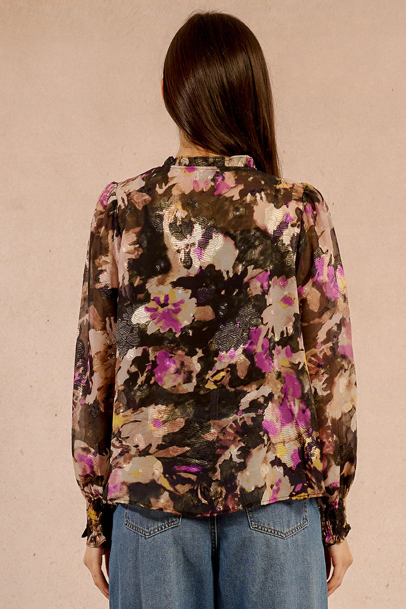 MOLLY BRAKEN - WOVEN BLOUSE - BLACK CLOTILDE