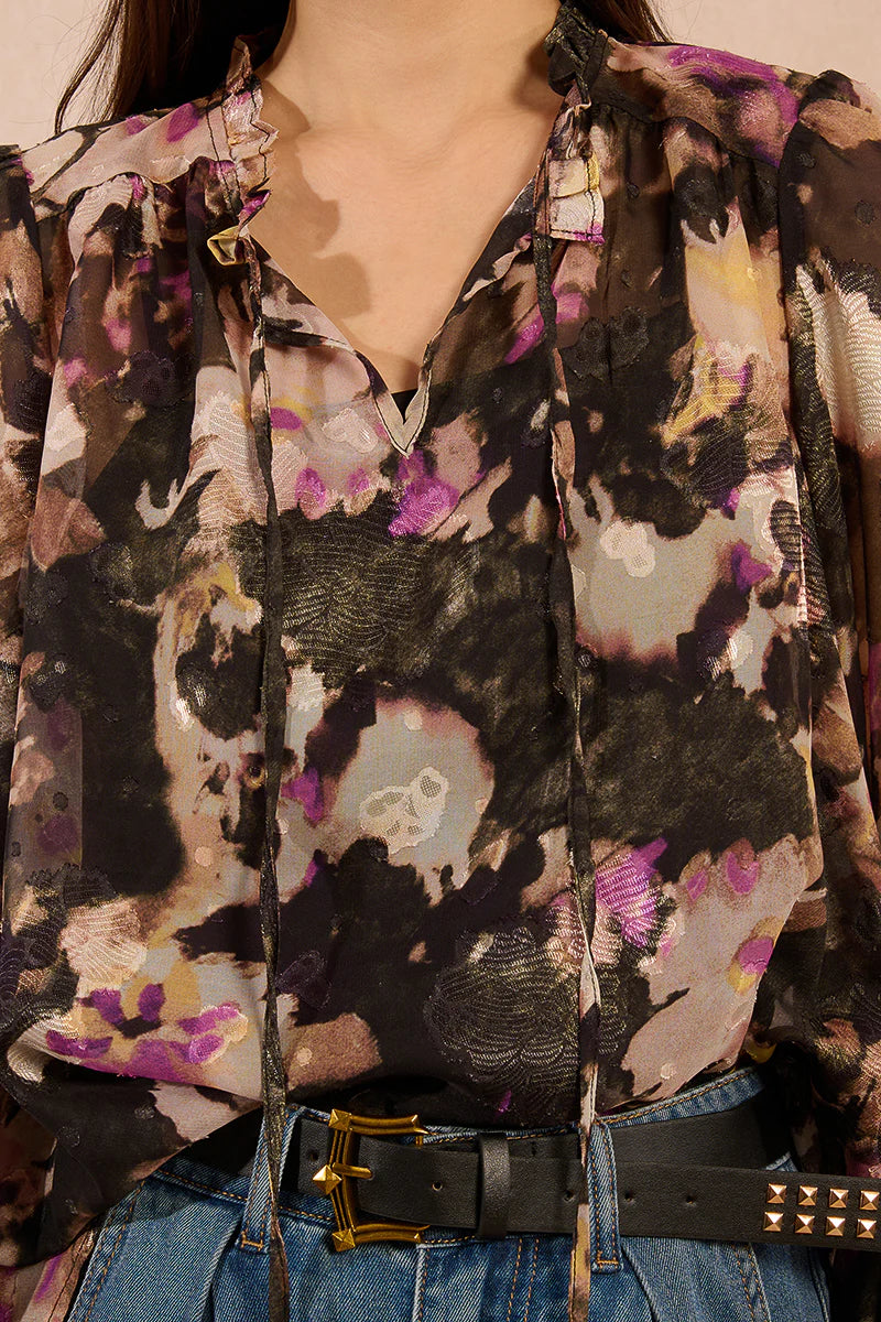MOLLY BRAKEN - WOVEN BLOUSE - BLACK CLOTILDE