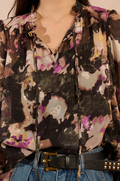 MOLLY BRAKEN - WOVEN BLOUSE - BLACK CLOTILDE