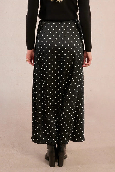 MOLLY BRAKEN - WOVEN SKIRT - BLACK/WHITE SPOT