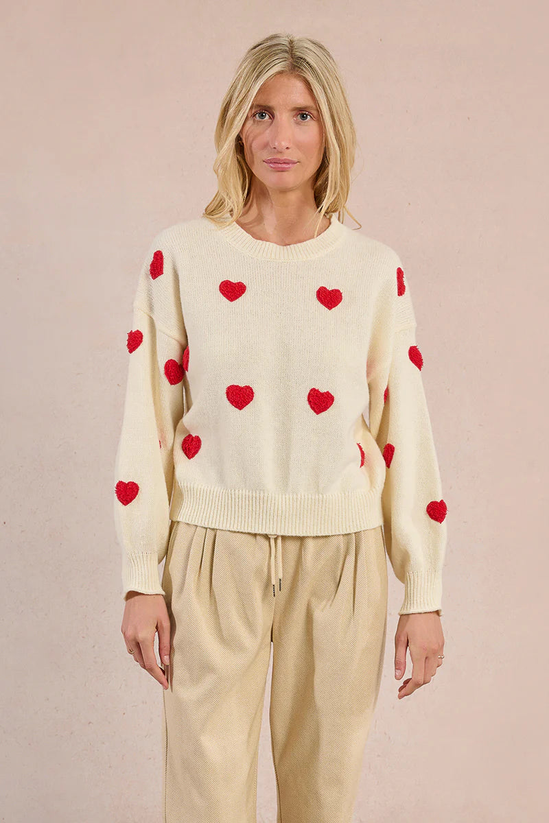 MOLLY BRAKEN - KNITTED SWEATER - OFF WHITE