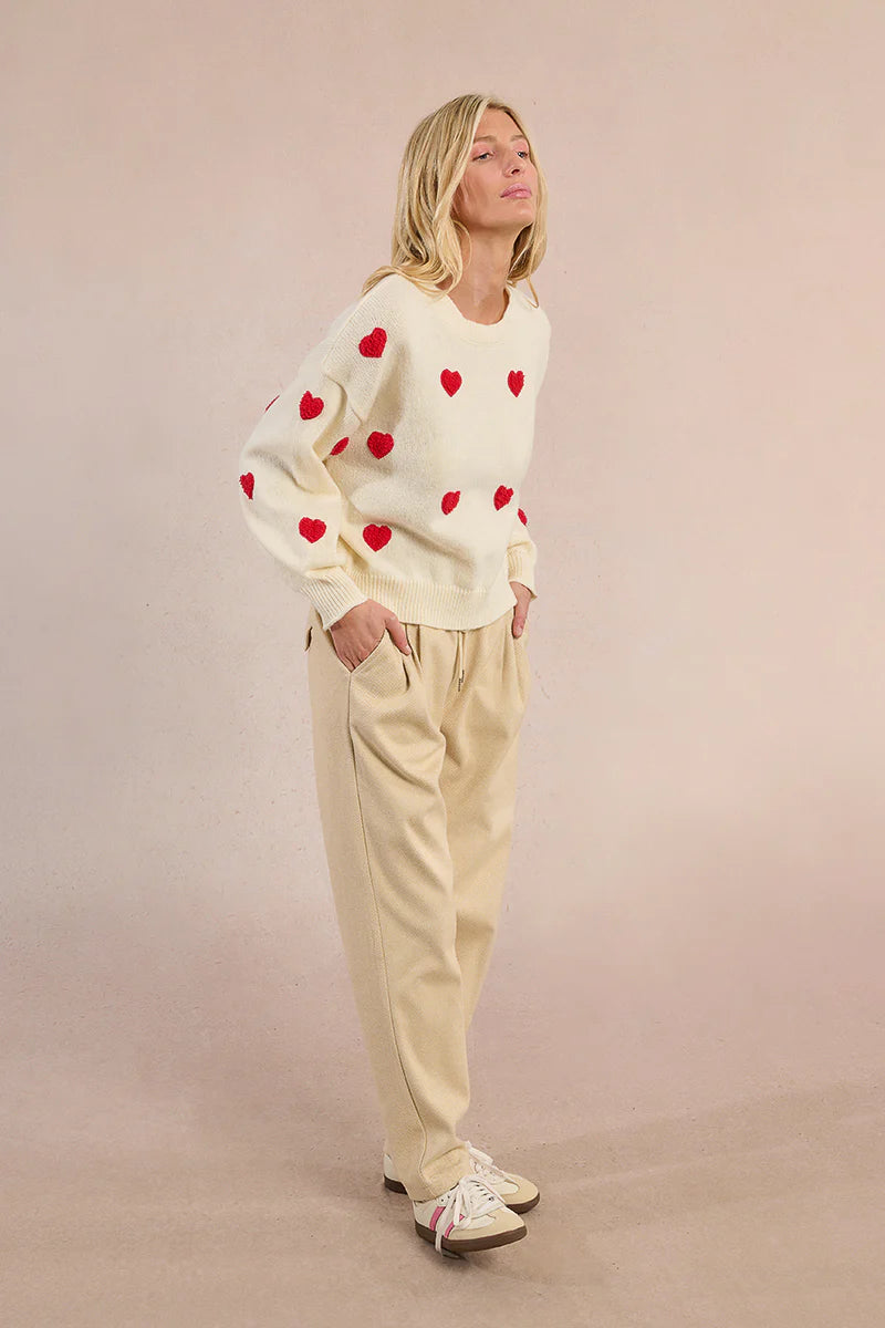 MOLLY BRAKEN - KNITTED SWEATER - OFF WHITE