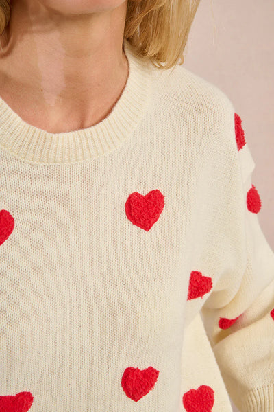 MOLLY BRAKEN - KNITTED SWEATER - OFF WHITE