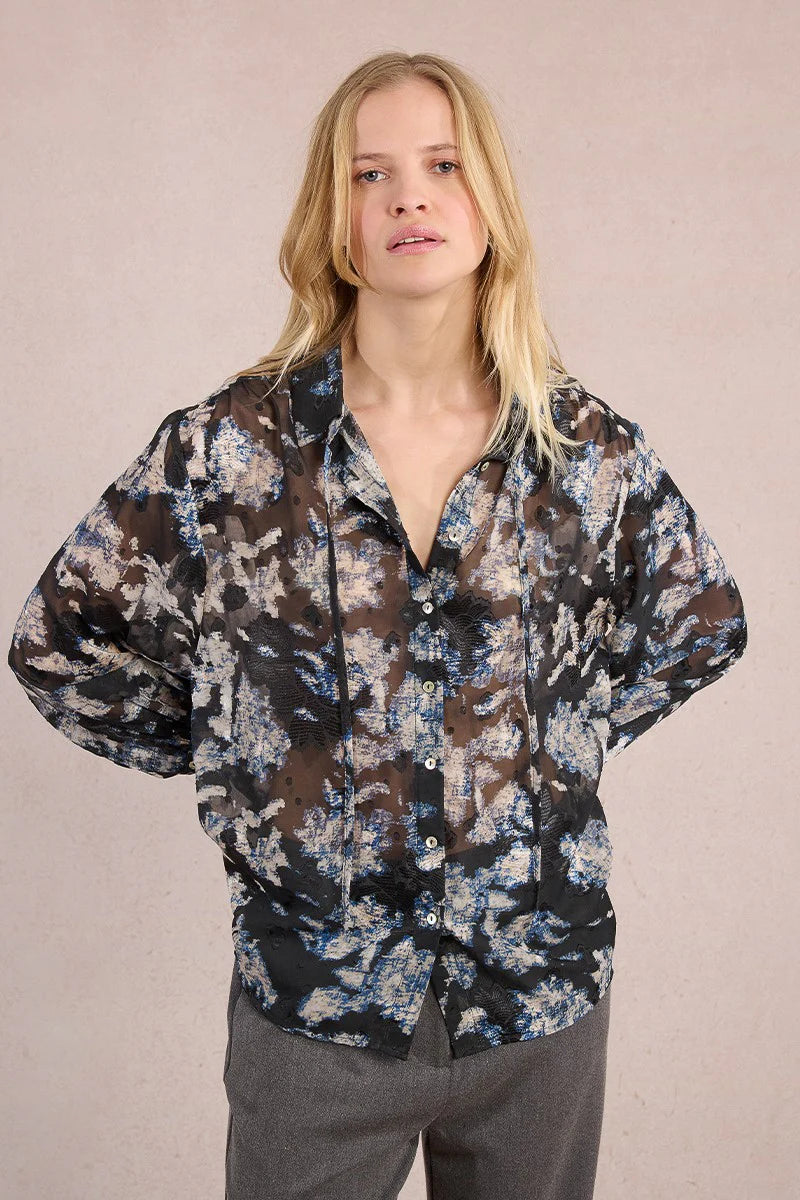 MOLLY BRAKEN - WOVEN SHIRT - BLACK ADELAIDE