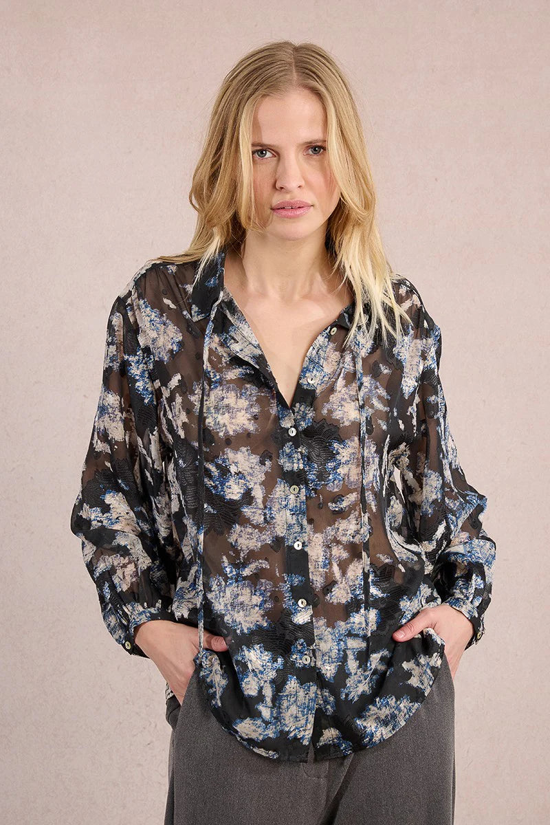 MOLLY BRAKEN - WOVEN SHIRT - BLACK ADELAIDE