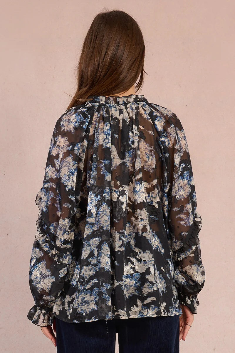 MOLLY BRAKEN - WOVEN BLOUSE - BLACK ADELAIDE
