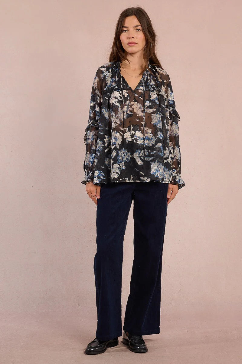 MOLLY BRAKEN - WOVEN BLOUSE - BLACK ADELAIDE