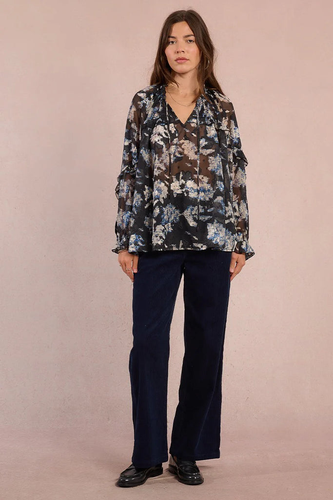 MOLLY BRAKEN - WOVEN BLOUSE - BLACK ADELAIDE