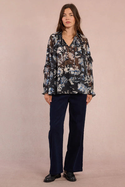 MOLLY BRAKEN - WOVEN BLOUSE - BLACK ADELAIDE