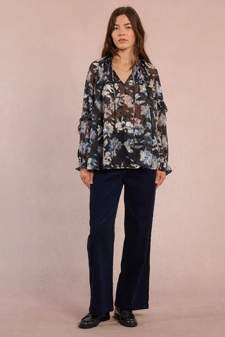 MOLLY BRAKEN - WOVEN BLOUSE - BLACK ADELAIDE