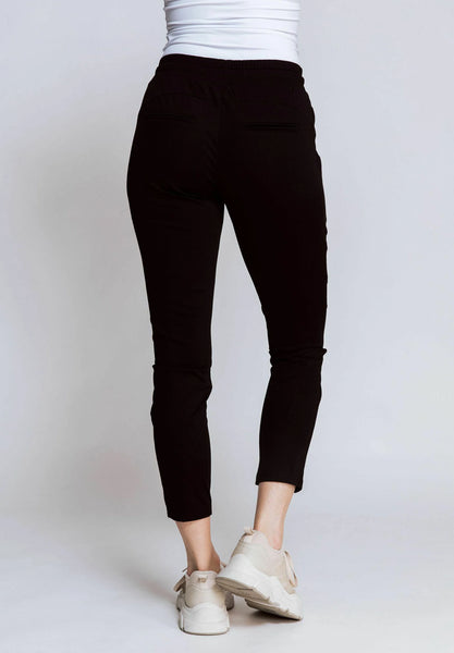 ZHRILL - CHIARA CAUSAL STRIPE PANT - BLACK/GREY